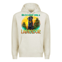 Oatmeal Heather life is better with a labrador Premium Hoodie - texasbilliewilder