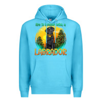 Ocean Blue life is better with a labrador Premium Hoodie - texasbilliewilder