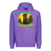 Purple life is better with a labrador Premium Hoodie - texasbilliewilder