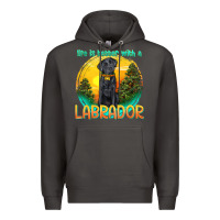 Smoke life is better with a labrador Premium Hoodie - texasbilliewilder