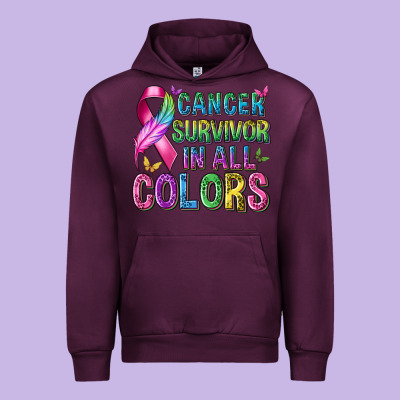Cancer Survivor In All Colors Urban Hoodie Designed By Texasbilliewilder