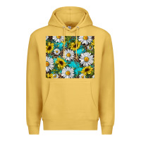 Antique Gold Daisy and sunflower Premium Hoodie - RanaPortraitStore