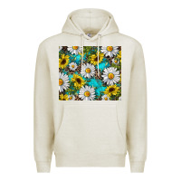 Oatmeal Heather Daisy and sunflower Premium Hoodie - RanaPortraitStore