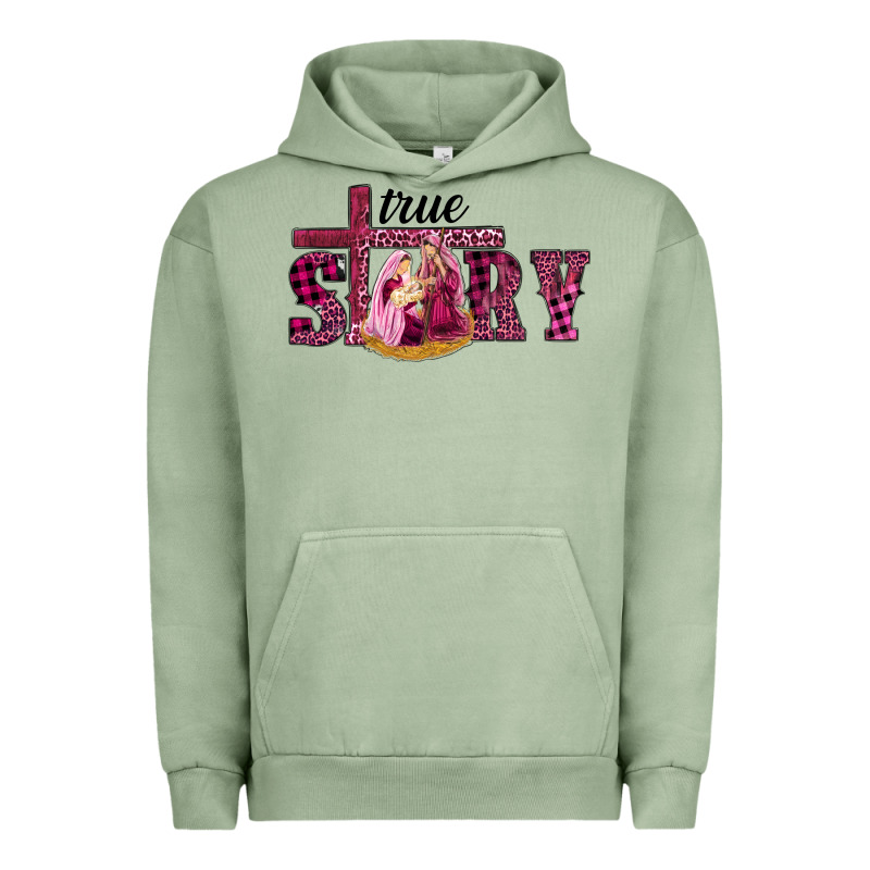 Pink Christmas True Story Holy Family Urban Hoodie by RanaPortraitStore | Teevron