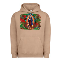 Pigment Burro Mexican Flag Lady Of Guadalupe Distressed Backgrou Urban Hoodie - RanaPortraitStore