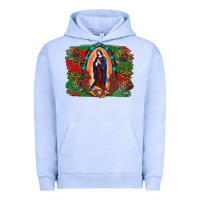 Pigment Grape Ice Mexican Flag Lady Of Guadalupe Distressed Backgrou Urban Hoodie - RanaPortraitStore
