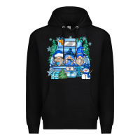 Black snowman gnome truck Premium Hoodie - Zillion Design Studio