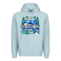 Blue Mist snowman gnome truck Premium Hoodie - Zillion Design Studio