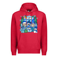 Cardinal snowman gnome truck Premium Hoodie - Zillion Design Studio