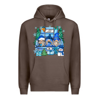 Coffee snowman gnome truck Premium Hoodie - Zillion Design Studio