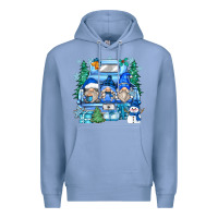 Colony Blue snowman gnome truck Premium Hoodie - Zillion Design Studio