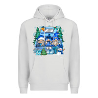 Dove Grey snowman gnome truck Premium Hoodie - Zillion Design Studio