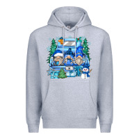 Heather Grey snowman gnome truck Premium Hoodie - Zillion Design Studio