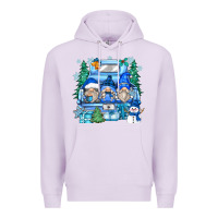 Lilac snowman gnome truck Premium Hoodie - Zillion Design Studio