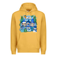 Mustard snowman gnome truck Premium Hoodie - Zillion Design Studio