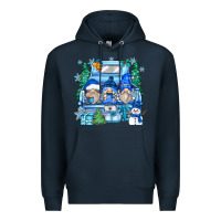 Navy snowman gnome truck Premium Hoodie - Zillion Design Studio