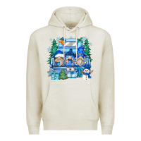 Oatmeal Heather snowman gnome truck Premium Hoodie - Zillion Design Studio