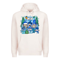 Pale Pink snowman gnome truck Premium Hoodie - Zillion Design Studio