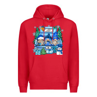Red snowman gnome truck Premium Hoodie - Zillion Design Studio