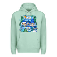 Seafoam snowman gnome truck Premium Hoodie - Zillion Design Studio