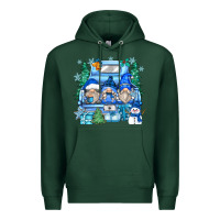 Sports Green snowman gnome truck Premium Hoodie - Zillion Design Studio