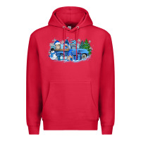 Cardinal snow gnome truck Premium Hoodie - Zillion Design Studio