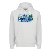 Dove Grey snow gnome truck Premium Hoodie - Zillion Design Studio