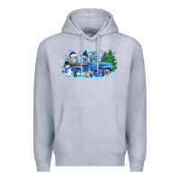 Heather Grey snow gnome truck Premium Hoodie - Zillion Design Studio