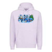 Lilac snow gnome truck Premium Hoodie - Zillion Design Studio
