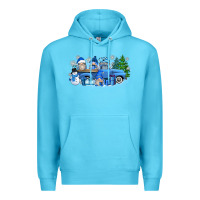 Ocean Blue snow gnome truck Premium Hoodie - Zillion Design Studio