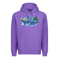 Purple snow gnome truck Premium Hoodie - Zillion Design Studio