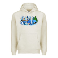 Oatmeal Heather snow gnome truck Premium Hoodie - Zillion Design Studio