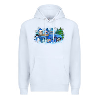 White snow gnome truck Premium Hoodie - Zillion Design Studio