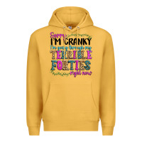 Mustard sorry im cranky im going through my terrible forti Premium Hoodie - texasbilliewilder