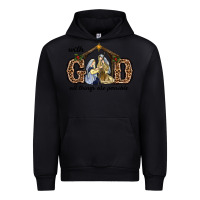 Black With God All Things Are Possible Urban Hoodie - RanaPortraitStore