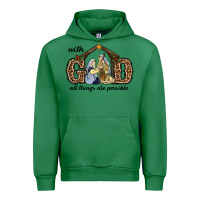 Emerald With God All Things Are Possible Urban Hoodie - RanaPortraitStore
