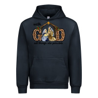 Navy With God All Things Are Possible Urban Hoodie - RanaPortraitStore