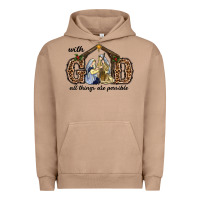 Pigment Burro With God All Things Are Possible Urban Hoodie - RanaPortraitStore