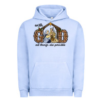 Pigment Grape Ice With God All Things Are Possible Urban Hoodie - RanaPortraitStore