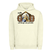 Pigment Pistachio With God All Things Are Possible Urban Hoodie - RanaPortraitStore