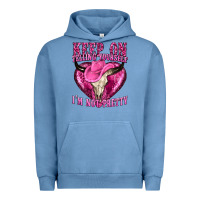 Pigment Pebble Blue keep on talking yourself im not pretty Urban Hoodie - texasbilliewilder