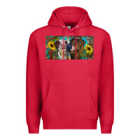 Cardinal Heifers With Sunflowers And Leopard Premium Hoodie - RanaPortraitStore