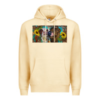 Pina Colada Heifers With Sunflowers And Leopard Premium Hoodie - RanaPortraitStore
