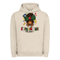 Pigment French Oak educational coordinator life afro messy bun Urban Hoodie - texasbilliewilder