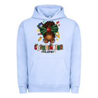 Pigment Grape Ice educational coordinator life afro messy bun Urban Hoodie - texasbilliewilder