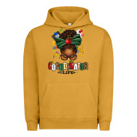 Pigment Peanut Butter educational coordinator life afro messy bun Urban Hoodie - texasbilliewilder