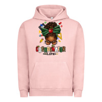 Pigment Salmon educational coordinator life afro messy bun Urban Hoodie - texasbilliewilder