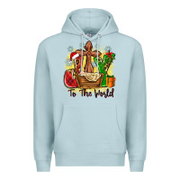 Blue Mist joy to the world Premium Hoodie - Zillion Design Studio