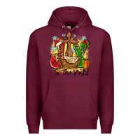 Burgundy joy to the world Premium Hoodie - Zillion Design Studio