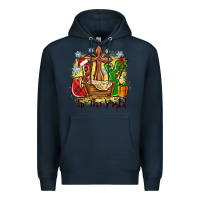 Navy joy to the world Premium Hoodie - Zillion Design Studio